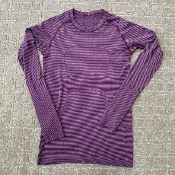 lululemon athletica Tops - Lululemon Run Swiftly Tech Purple Long Sleeve Shirt Sz 6